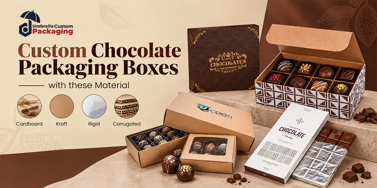 Cardboard, kraft, corrugated, and rigid chocolate boxes for packaging